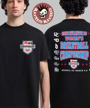 2026 Atlantic 10 Women'S Basketball Championship Bracket March 4-8 2026 In Henrico Virginia Two Sided T-Shirt