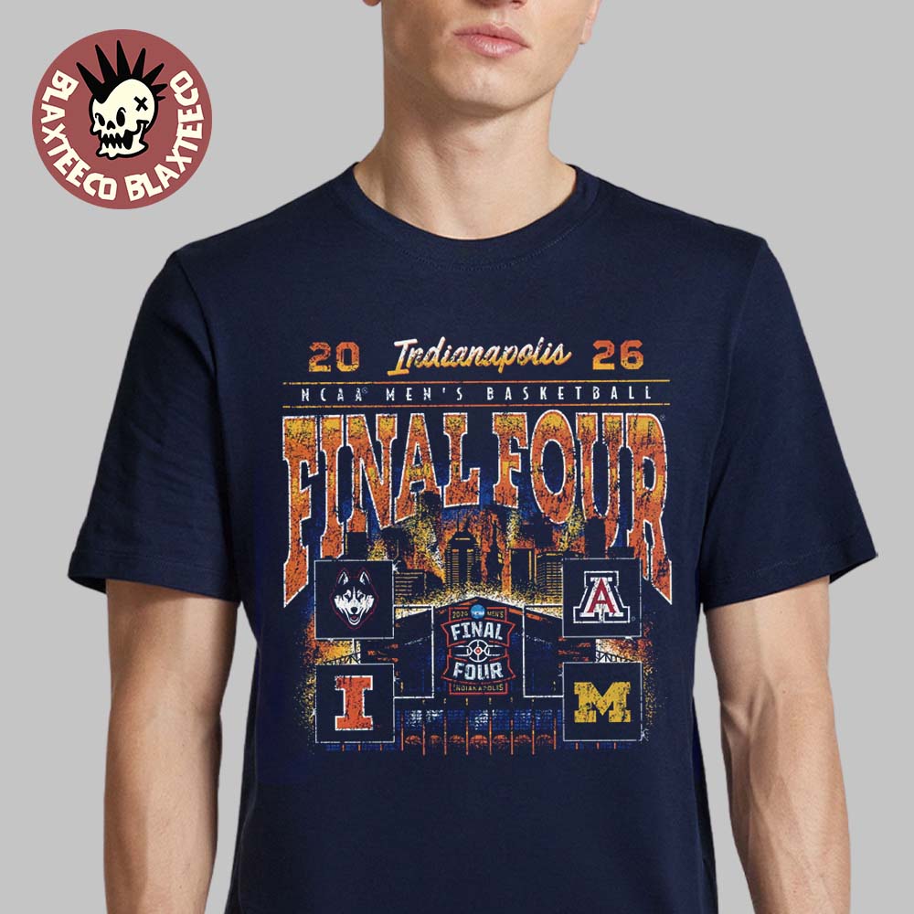 2026 Ncaa Men'S Basketball Indianapolis Matchup Bracket Teams Final Four T-Shirt