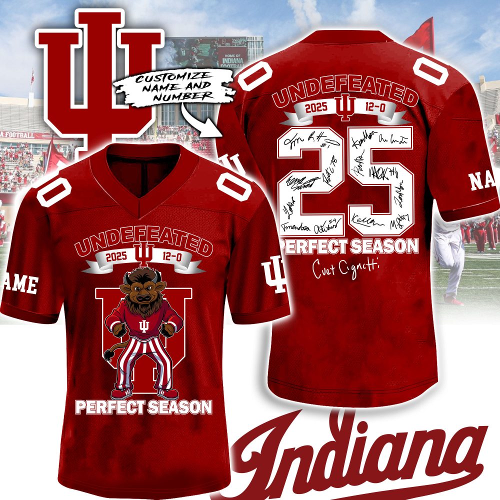 Indiana Hoosiers College Football X Undefeated Special Edition Football Jersey