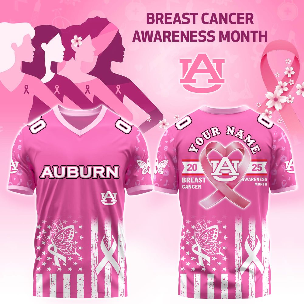 Auburn Tigers College Football X Breast Cancer Awareness Month Special Edition Football Jersey