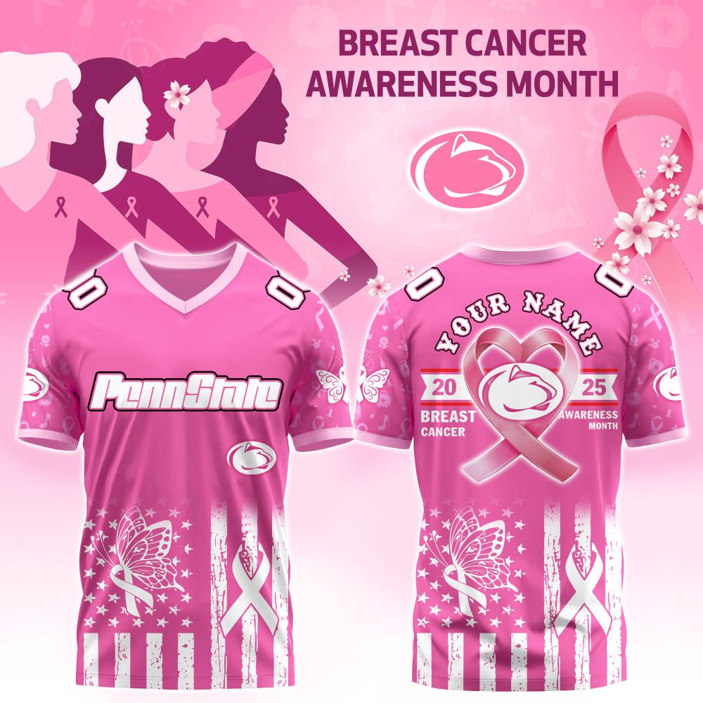 Penn State Nittany Lions College Football X Breast Cancer Awareness Month Special Edition Football Jersey