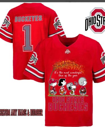 Ohio State Buckeyes College Football X Peanuts Fall Special Edition Football Jersey