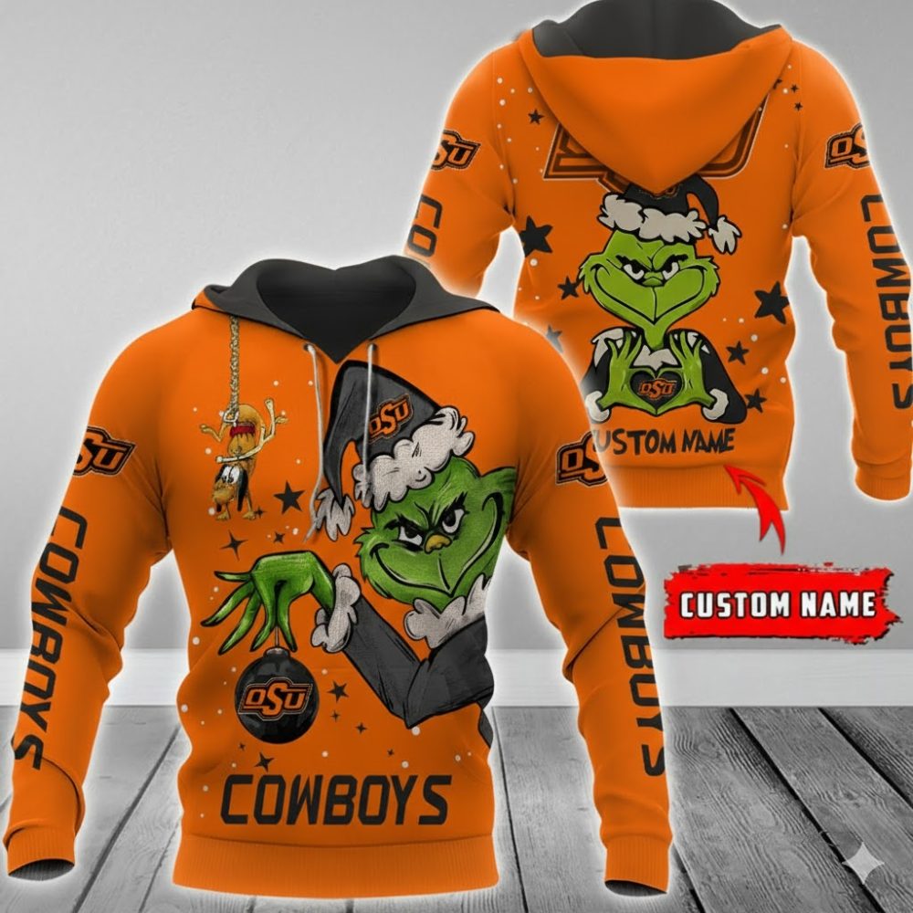 Oklahoma State Cowboys College Football X Grinch Christmas Special Edition - 3D Shirt Hoodie