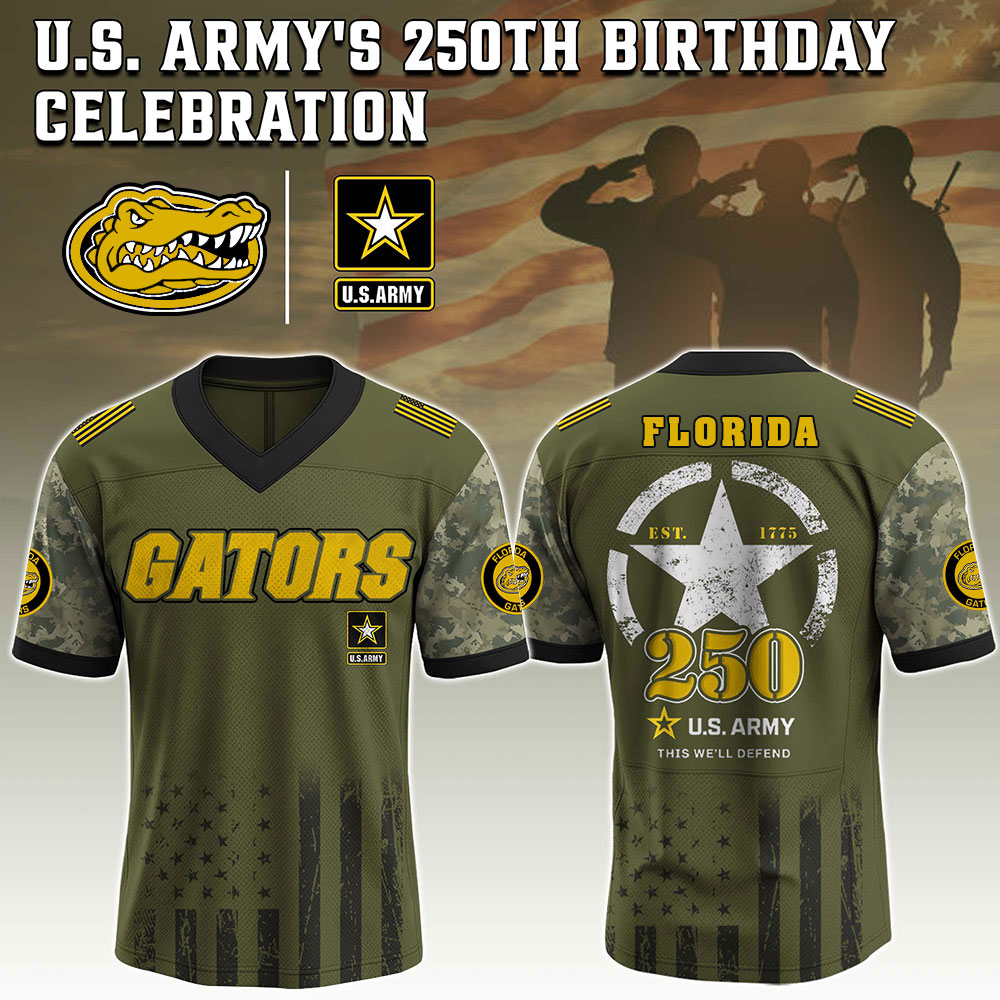 Florida Gators College Football X U.S. Army'S 250Th Birthday Special Edition Football Jersey