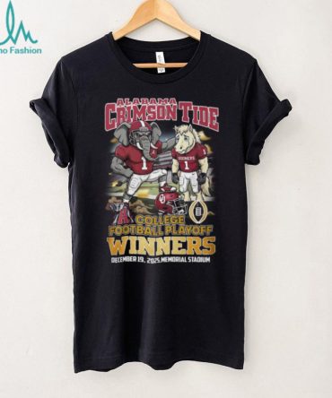 Alabama Crimson Tide Vs Oklahoma Sooners College Football Playoff Winners 2025 Mascot T Shirt