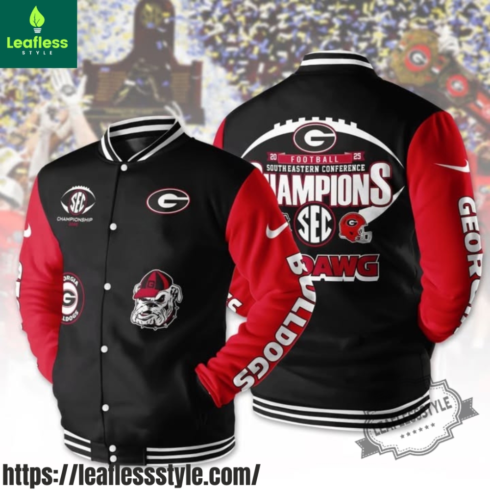 Georgia Bulldogs Football Championship Baseball Jacket