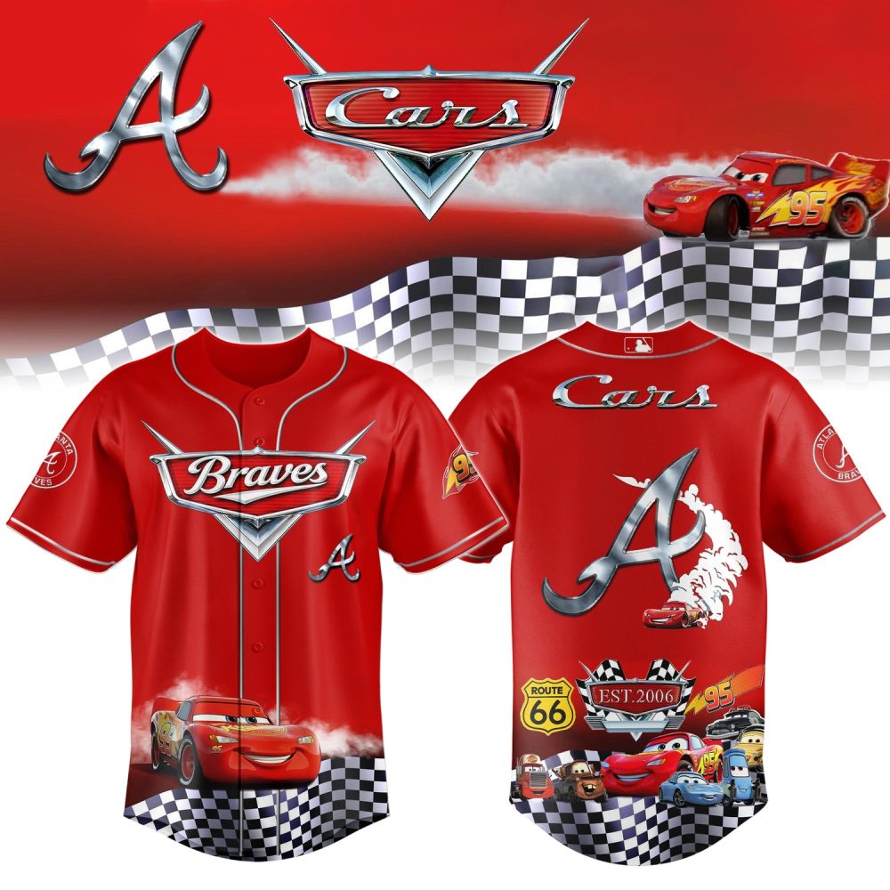Atlanta Braves Cars 20Th Anniversary Inspired Limited Edition Baseball Jersey