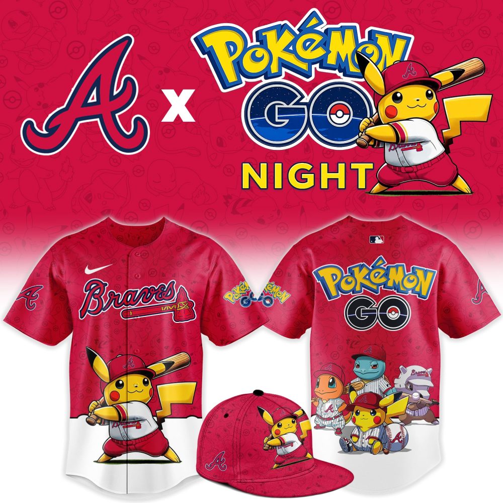 Atlanta Braves Pokémon Go Night Limited Edition Baseball Jersey