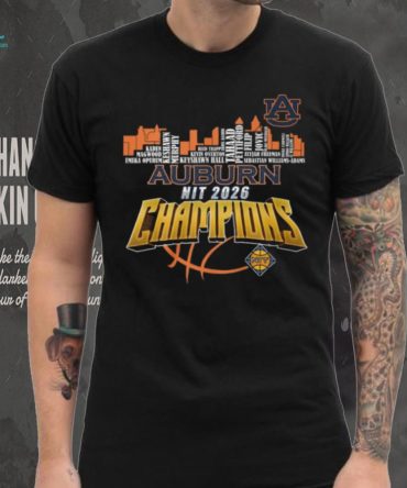 Auburn Tigers 2026 Nit Basketball Champions City Skyline Roster T Shirt