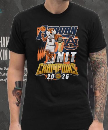 Auburn Tigers 2026 Nit Champions Aubie The Tiger Mascot Trophy T Shirt