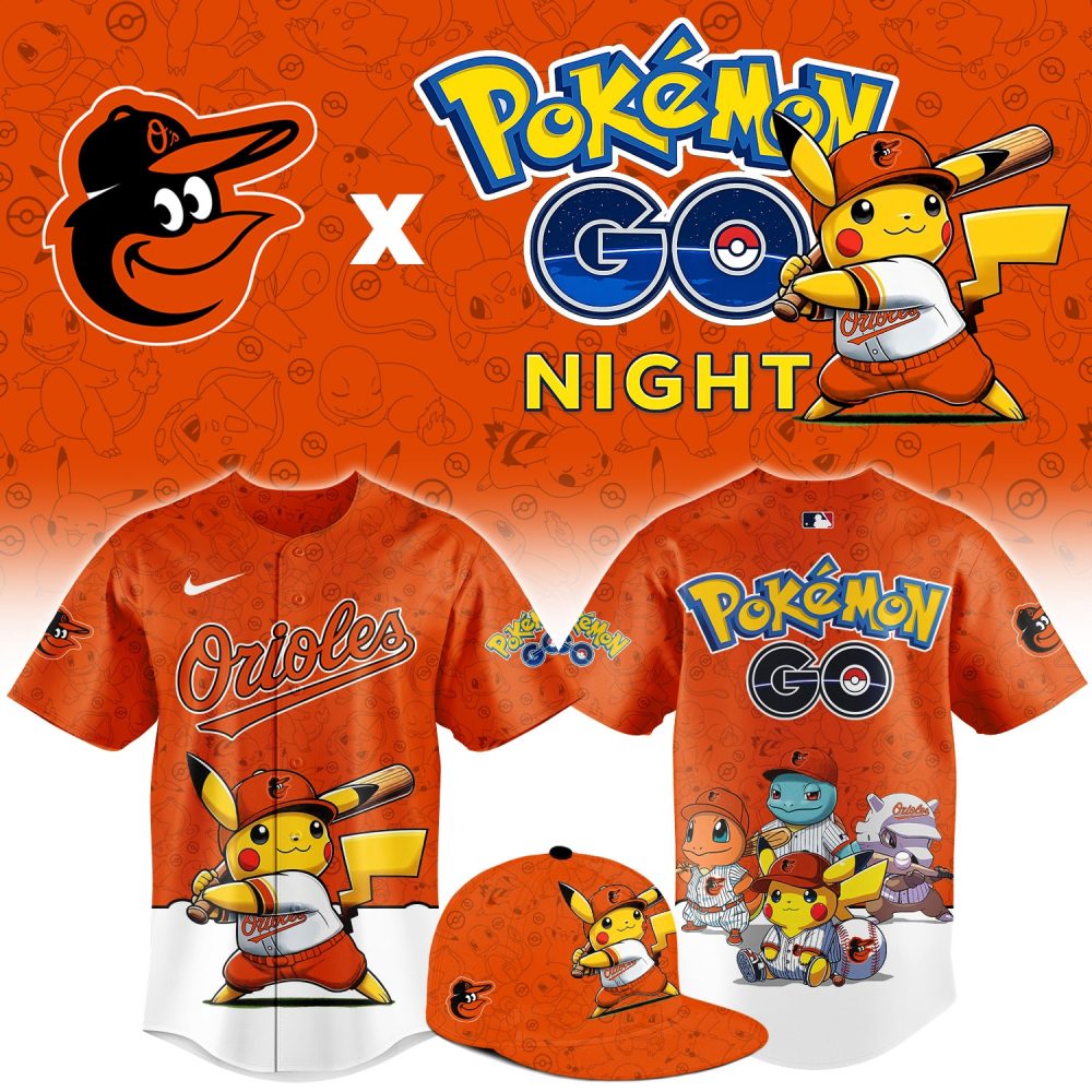 Baltimore Orioles Pokémon Go Night Limited Edition Baseball Jersey