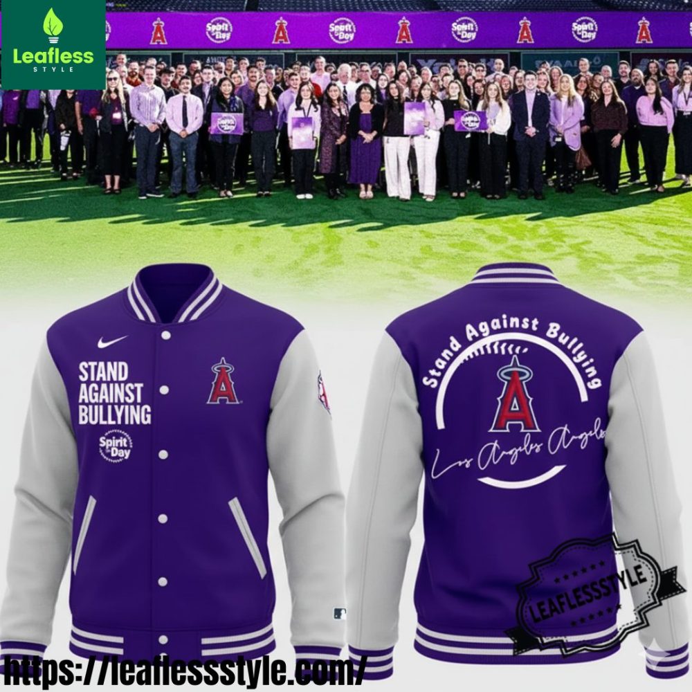 Los Angeles Angels Stand Against Bullying Baseball Jacket For Fans