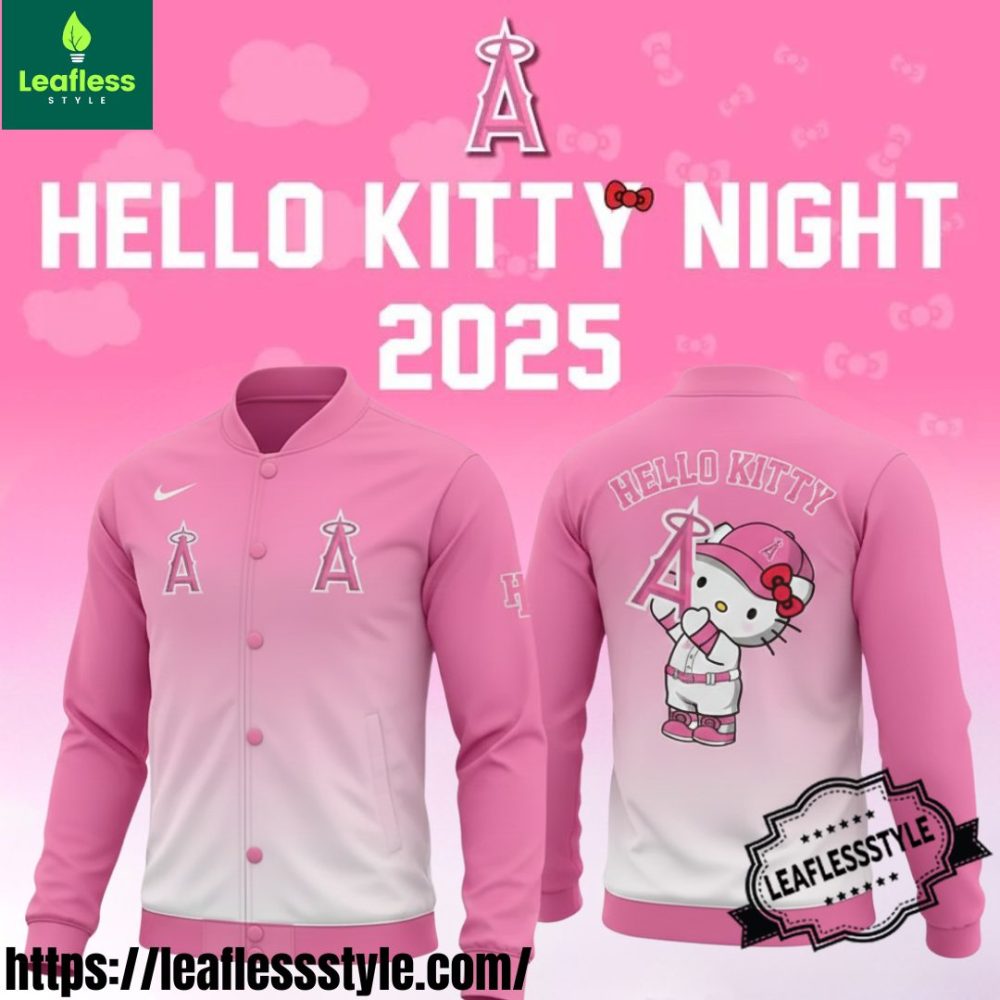 Los Angeles Angels X Hello Kitty Night Baseball Jacket