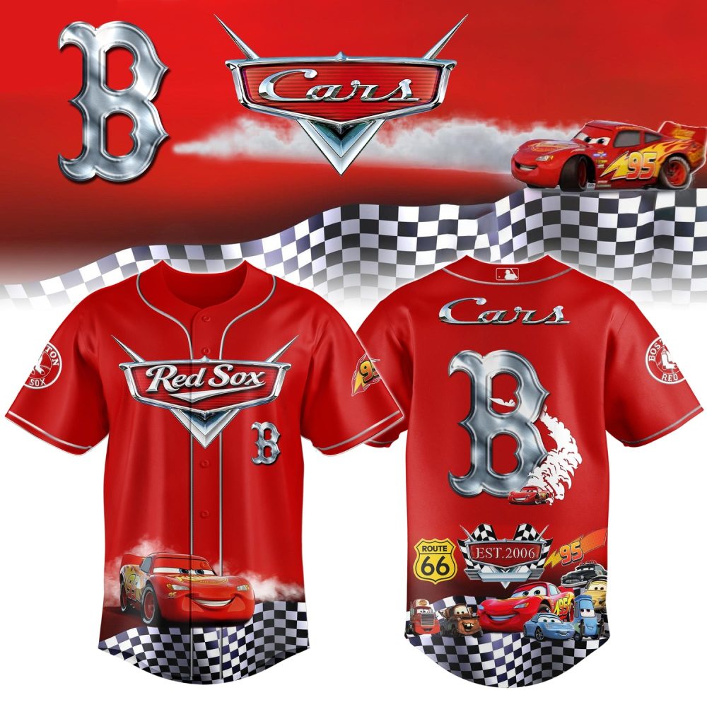 Boston Red Sox Cars 20Th Anniversary Inspired Limited Edition Baseball Jersey