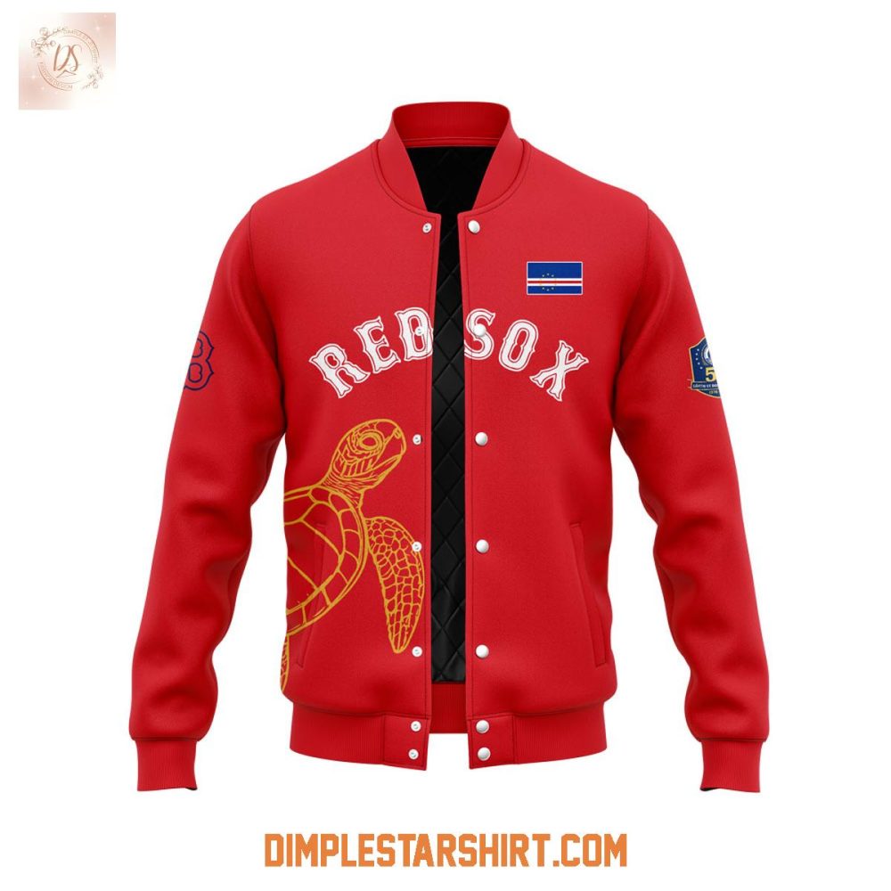 Boston Red Sox Celebration Cabo Verdean Baseball Jacket - Image 2