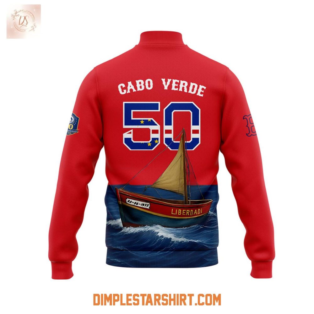 Boston Red Sox Celebration Cabo Verdean Baseball Jacket - Image 3