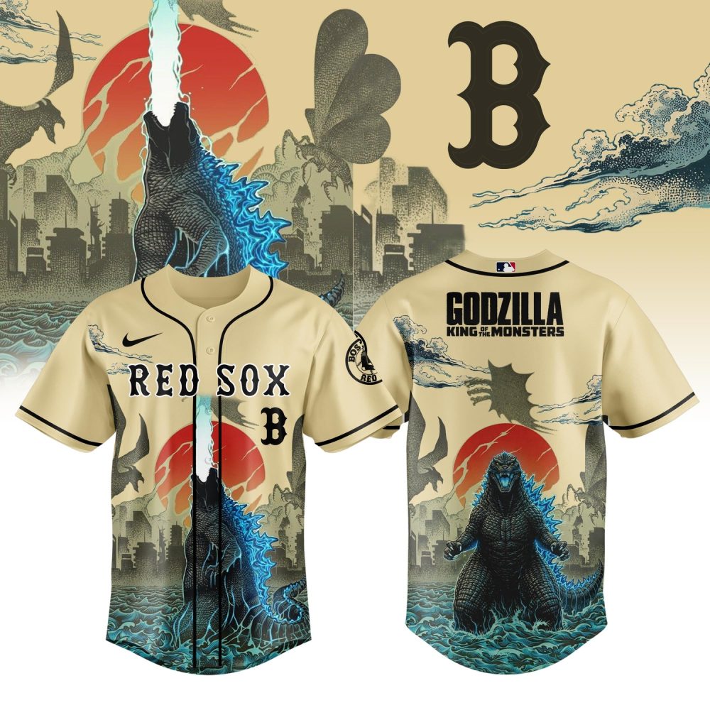 Boston Red Sox Godzilla King Of The Monsters Special Edition Baseball Jersey