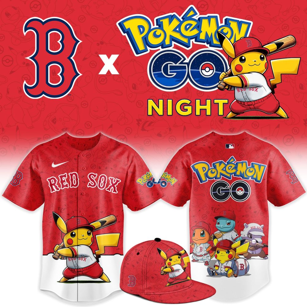 Boston Red Sox Pokémon Go Night Limited Edition Baseball Jersey