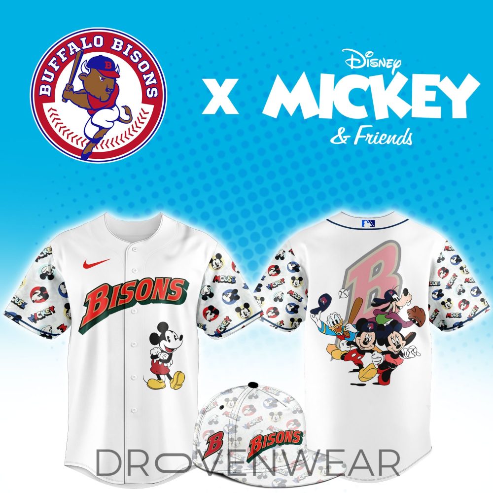 Buffalo Bisons Mickey Mouse Theme Night Baseball Jersey