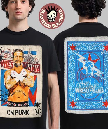 Cm Punk Wwe Wrestlemania 42 Vegas Play Card Two Sided T-Shirt