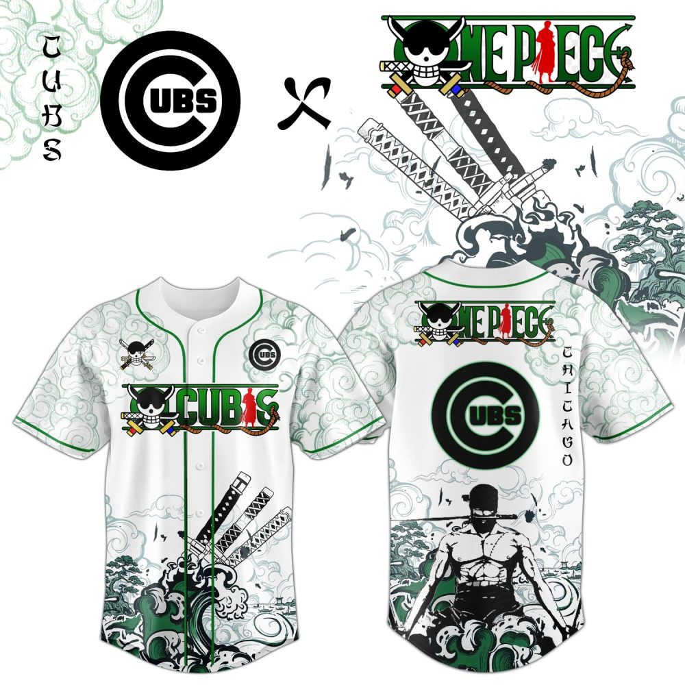 Chicago Cubs X Zoro Ronin Emerald Wave Limited Edition Jersey