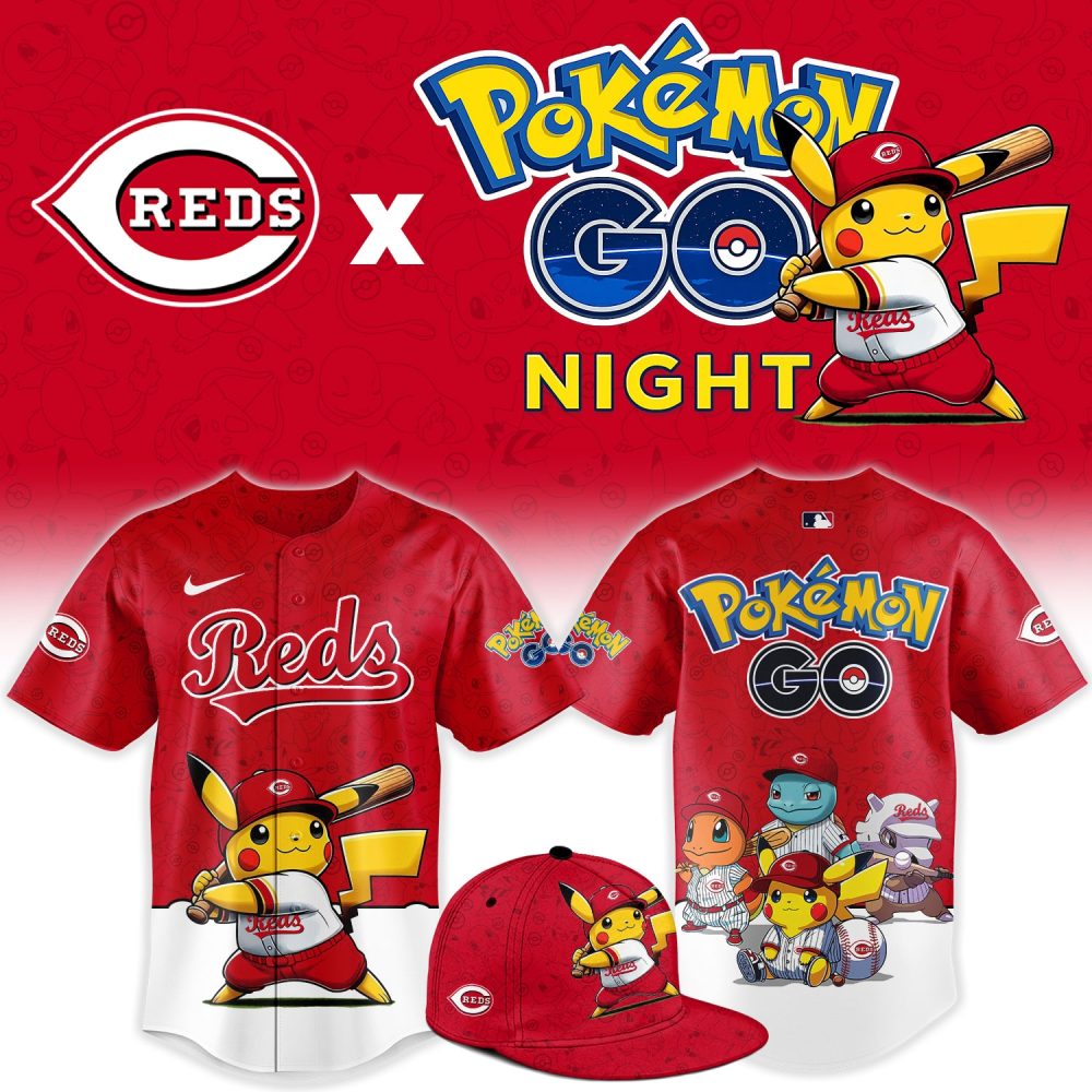Cincinnati Reds Pokémon Go Night Limited Edition Baseball Jersey