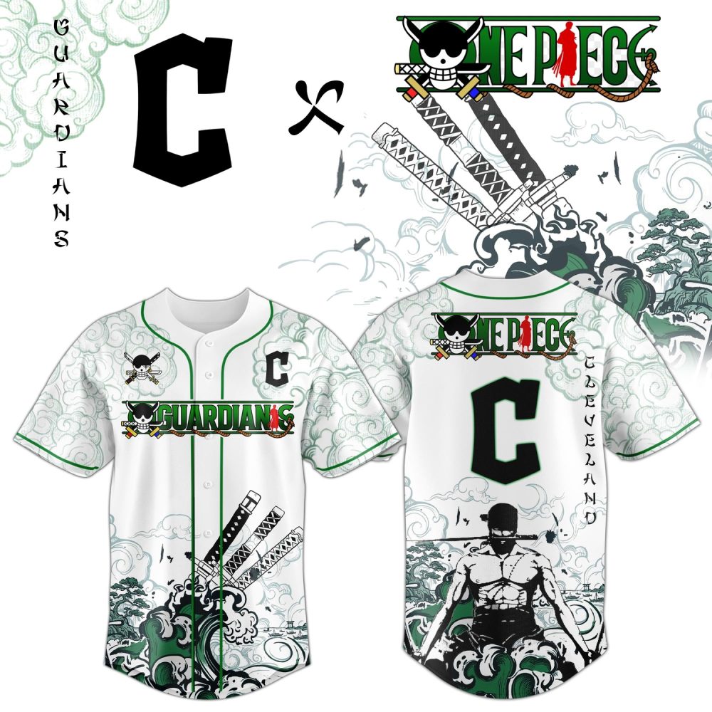 Cleveland Guardians X Zoro Ronin Emerald Wave Limited Edition Jersey