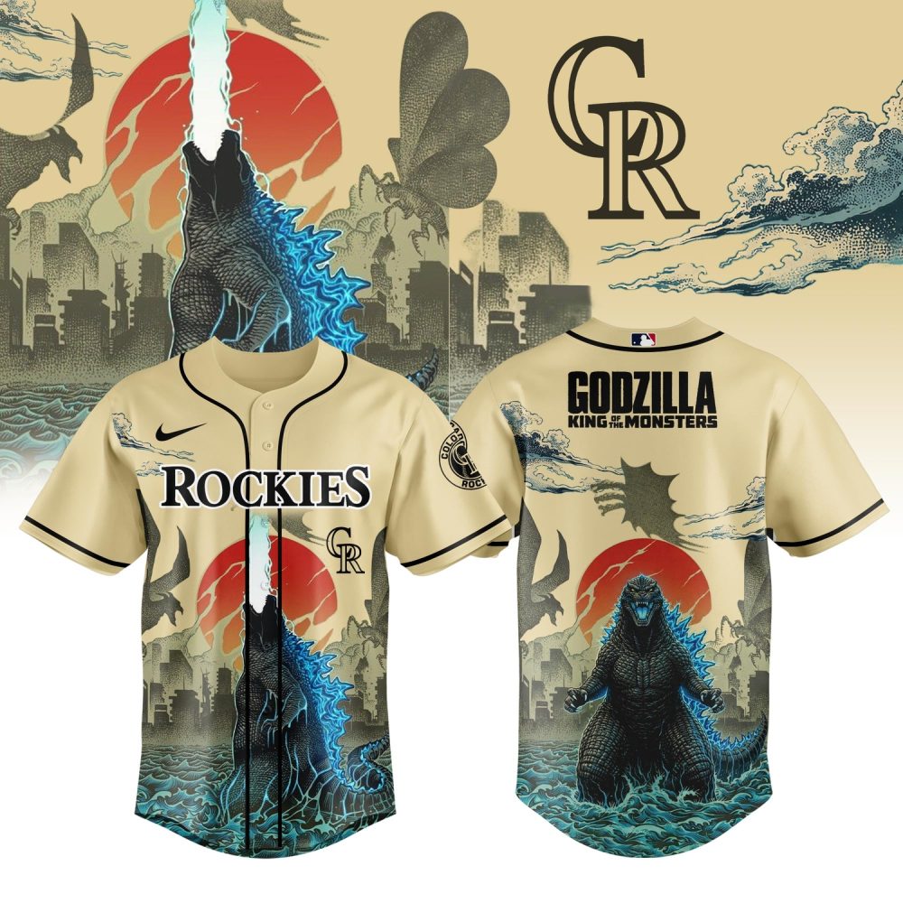 Colorado Rockies Godzilla King Of The Monsters Special Edition Baseball Jersey