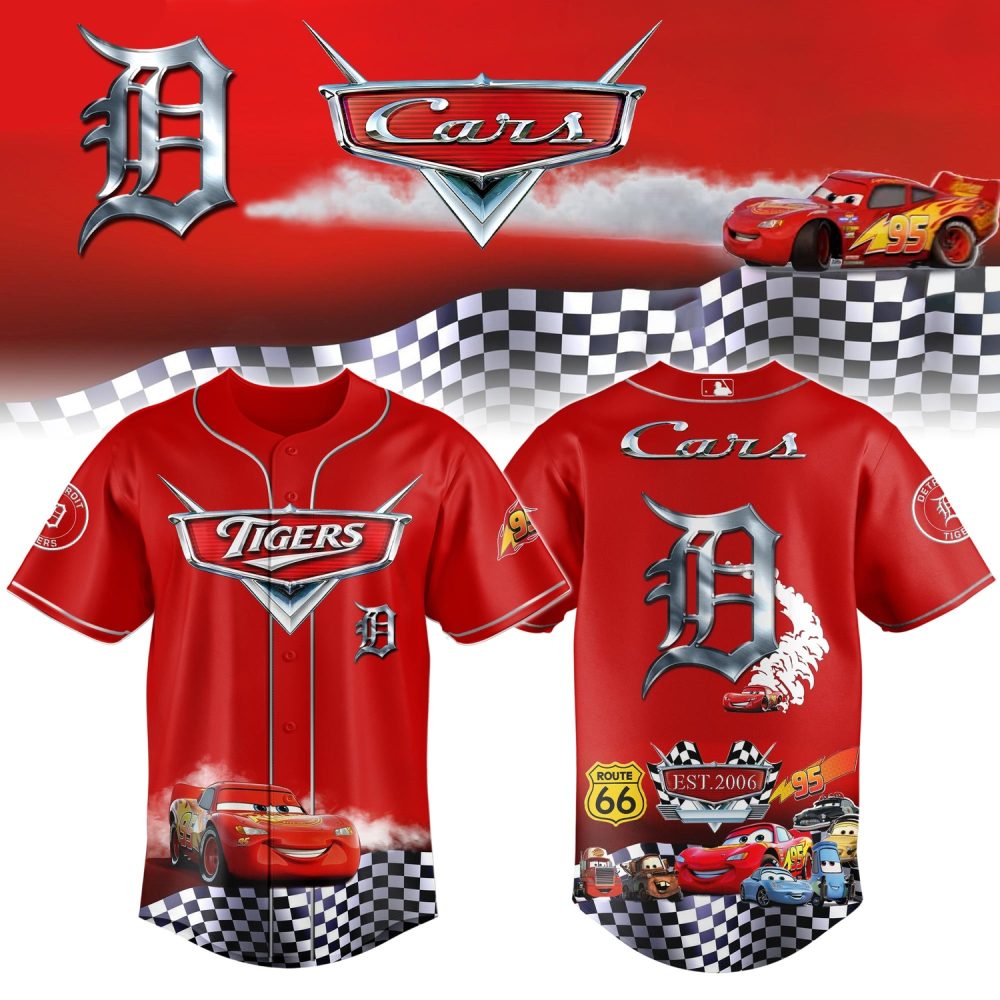 Detroit Tigers Cars 20Th Anniversary Inspired Limited Edition Baseball Jersey
