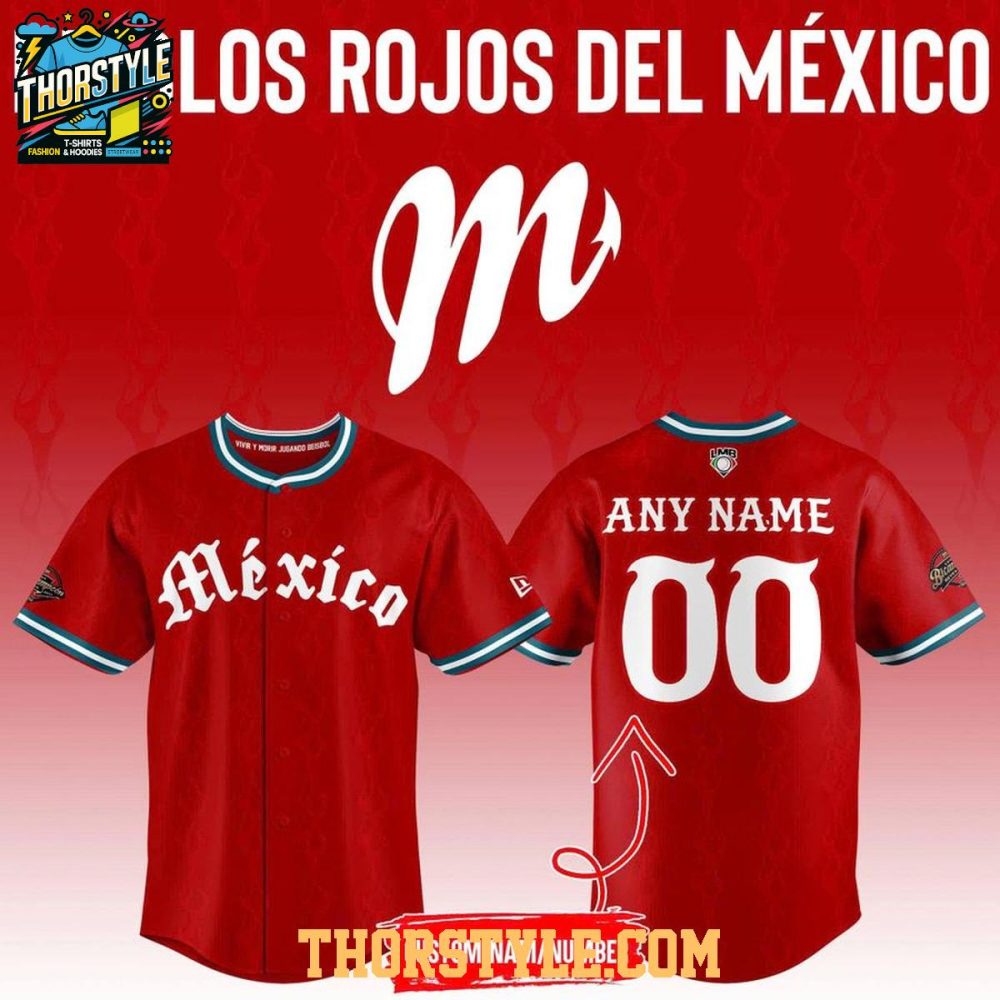 Diablos Rojos Del Mexico 2026 All Red Uniform Personalized Baseball Jersey