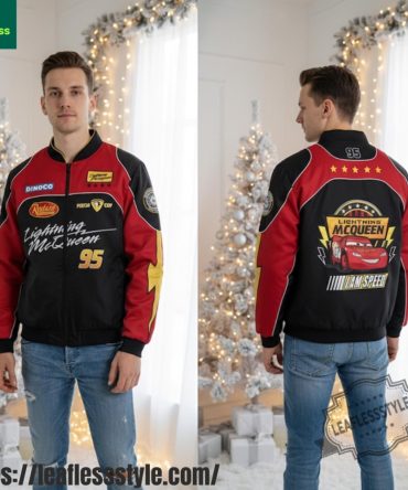 Disney Pixar Cars Lightning Mcqueen Bomber Jacket