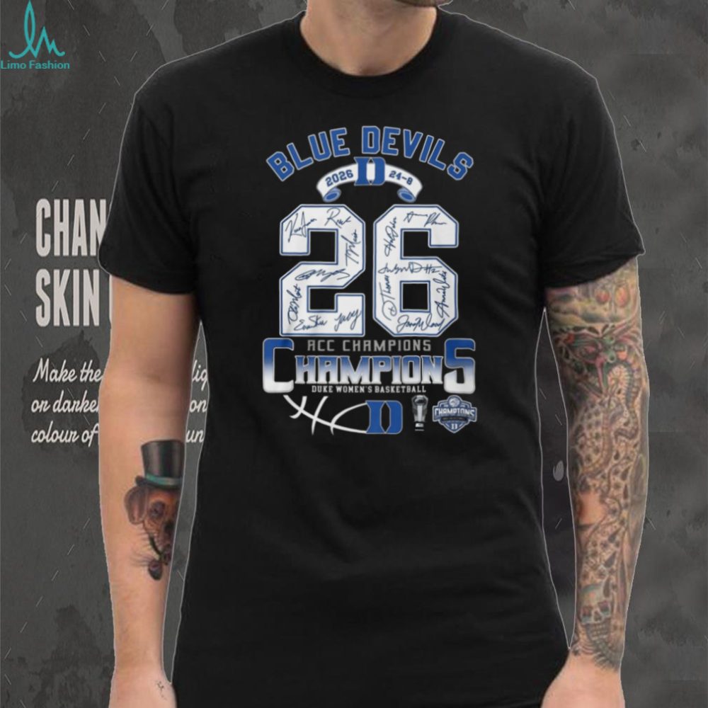 Duke Blue Devils 2026 Acc Women'S Basketball Champions Signature Series T Shirt