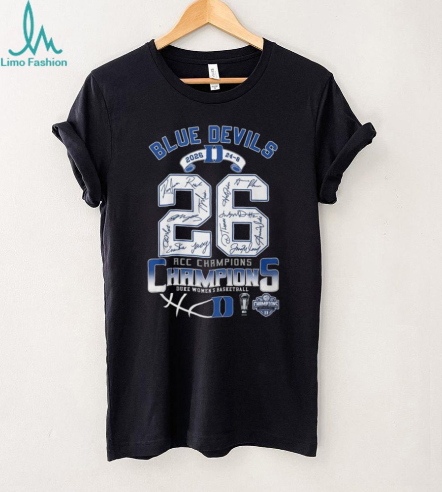 Duke Blue Devils 2026 Acc Women'S Basketball Champions Signature Series T Shirt - Image 2