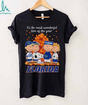 Florida Gators X Peanuts Fall T Shirt It’S The Most Wonderful Time Of The Year