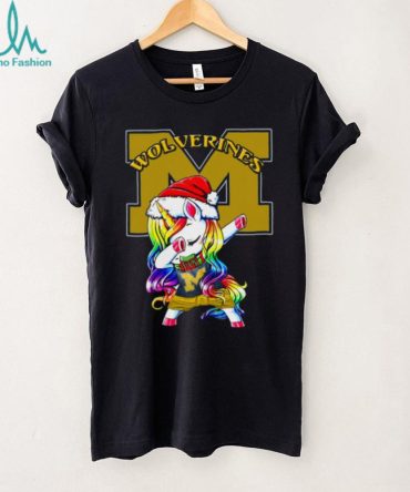 Funny Dabbing Unicorn University Of Michigan Wolverines Shirt