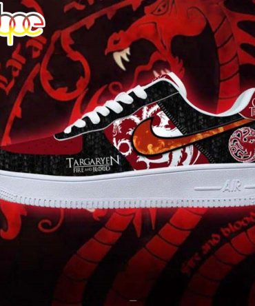 Game Of Thrones Targaryen Fire And Blood Red Air Force 1 Sneaker
