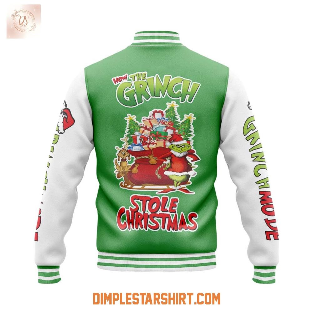 How The Grinch Stole Christmas Baseball Jacket - Image 3