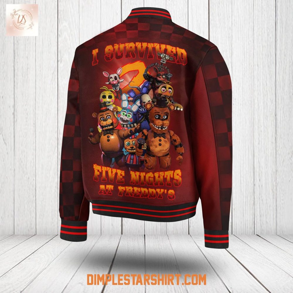 I Survived Five Night At Freddy'S 2 Baseball Jacket - Image 3
