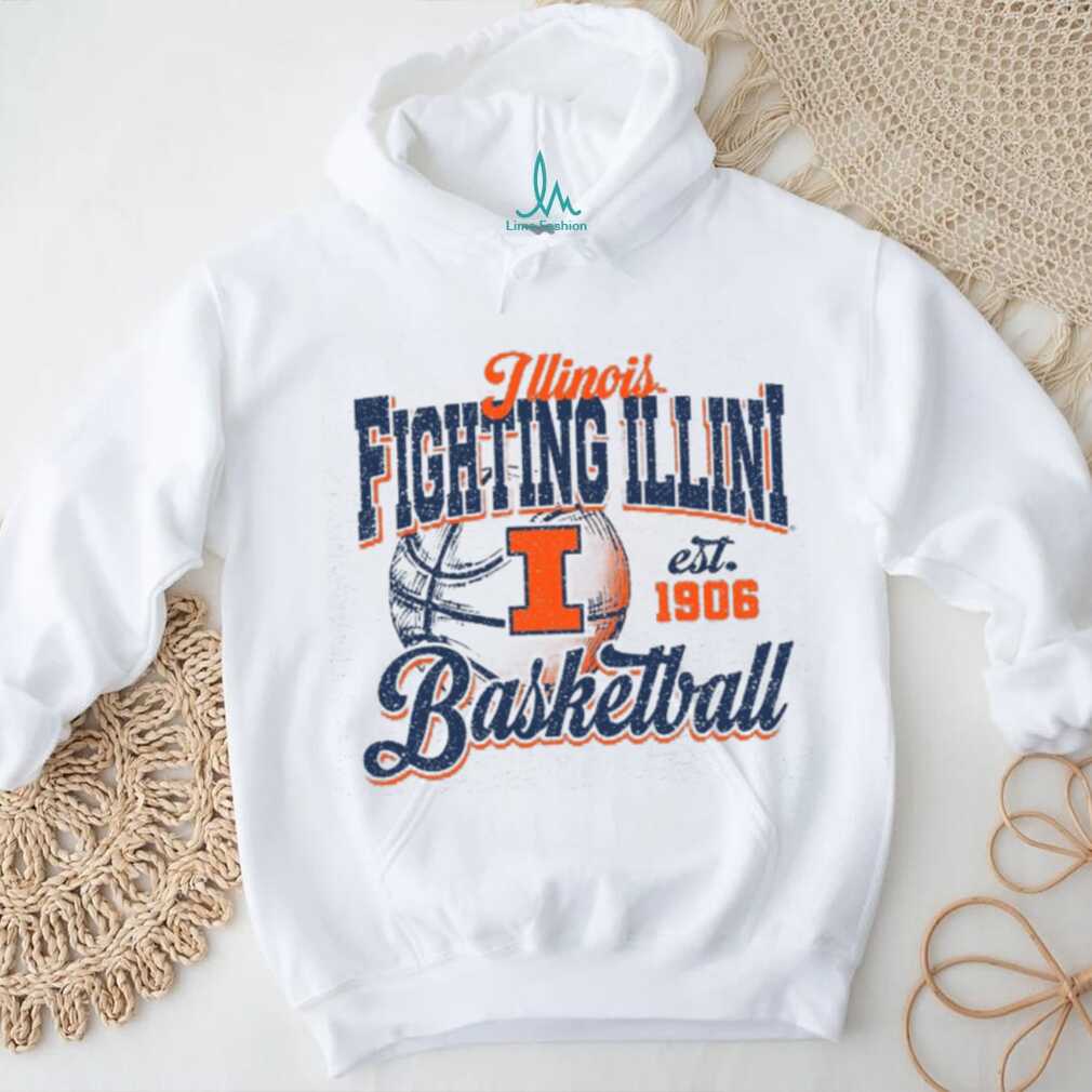 Illinois Basketball Shirt Retro - Image 2