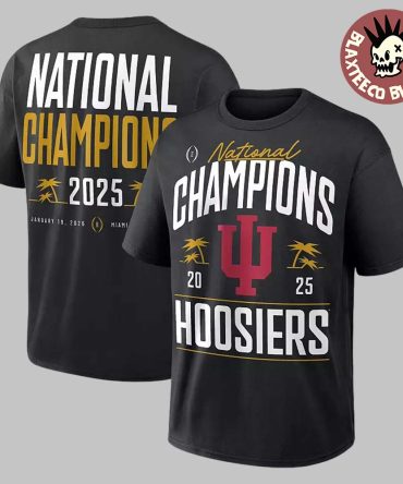 Indiana Hoosiers 2025 Cfp National Champions Nike Authentic Locker Room Two Sided T-Shirt