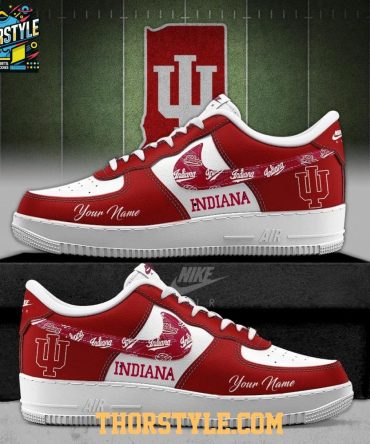 Indiana Hoosiers 2025 Never Daunted Personalized Air Force 1 Shoes