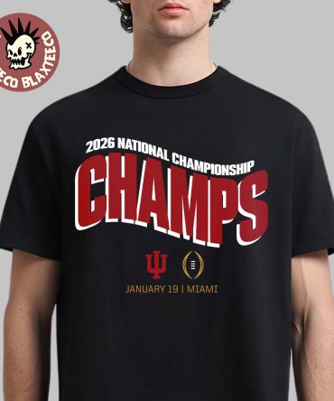 Indiana Hoosiers 2026 National Championship Champions In Miami On January 19 2026 Champs Logo T-Shirt