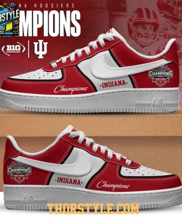 Indiana Hoosiers Big Ten 2025 Champions Personalized Air Force 1 Shoes