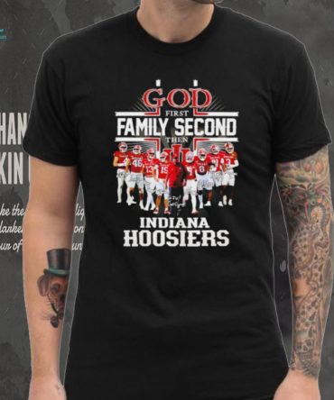 Indiana Hoosiers Football God First Family Second Then Hoosiers Signature Shirt