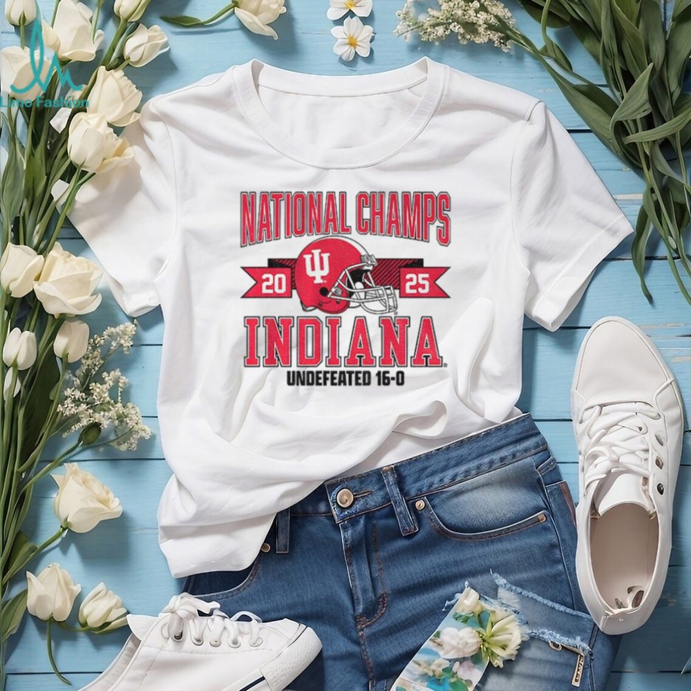 Indiana Hoosiers Football Helmet National Champions 2025 Tee - Image 2