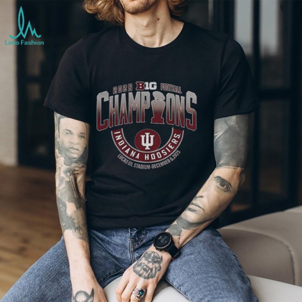 Indiana Hoosiers Indiana Big Ten Champions Lucas Oil Stadium December 6 2025 Logo Shirt - Image 2