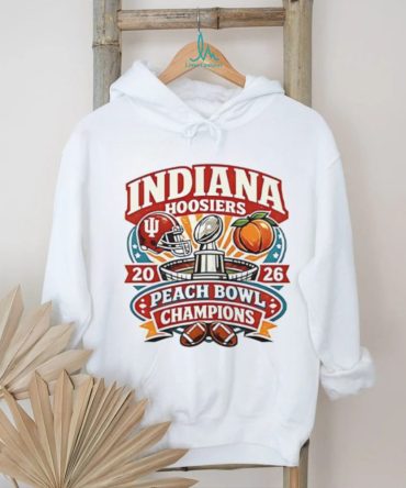 Indiana Hoosiers Peach Bowl Champions 2026 Trophy Logo Retro Shirt