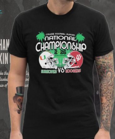 Indiana Hoosiers Vs Miami Hurricanes 2026 National Championship Dual Helmet Shirt
