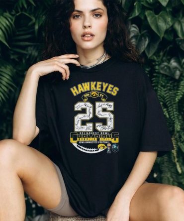 Iowa Hawkeyes Football 2025 Reliaquest Bowl Champions Commemorative Tee