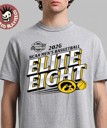 Iowa Hawkeyes Men'S Basketball 2026 Ncaa March Madness Elite 8 T-Shirt
